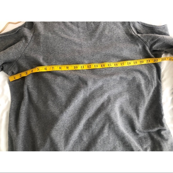 Torrid Sweatshirt Dress W/ Cold Shoulders - Grey. - Picture 9 of 10